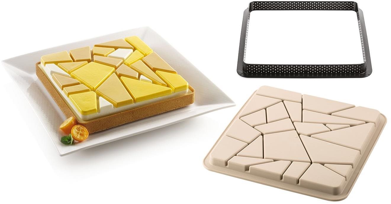 Silikomart Sada na pečení dortu s vykrajovátkem Silikomart Kit Tarte Liberty