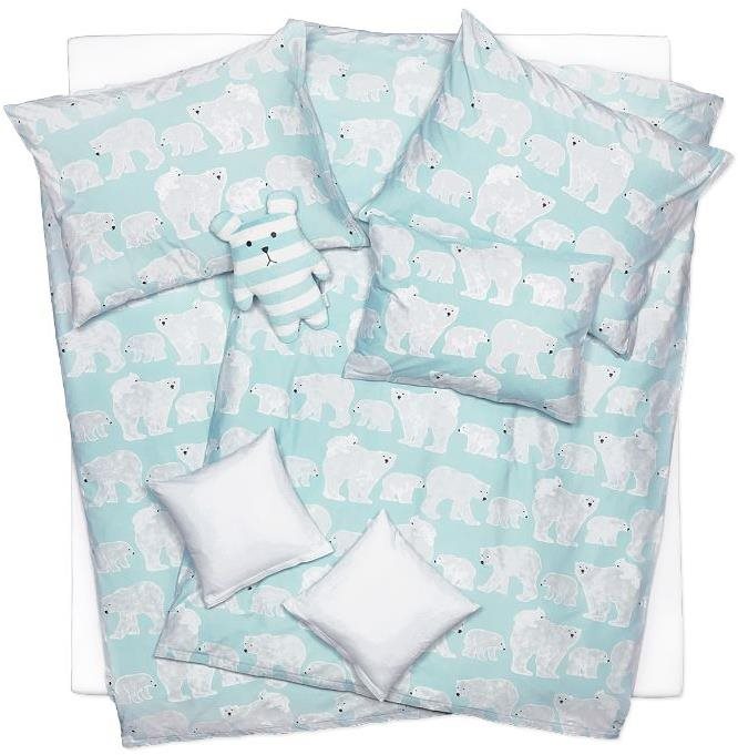 SCANquilt povlečení KLASIK DESIGN pullover polar bears tyrkysovobílá