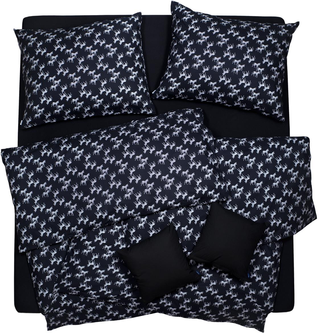 SCANquilt povlečení KLASIK DESIGN wild zebra černobílá 140 × 200/70 × 90 cm