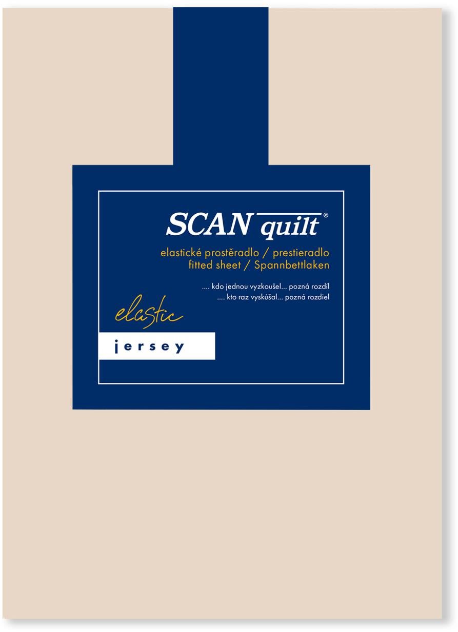SCANquilt prostěradlo JERSEY ELASTIC LYCRA béžová 200 × 220 cm