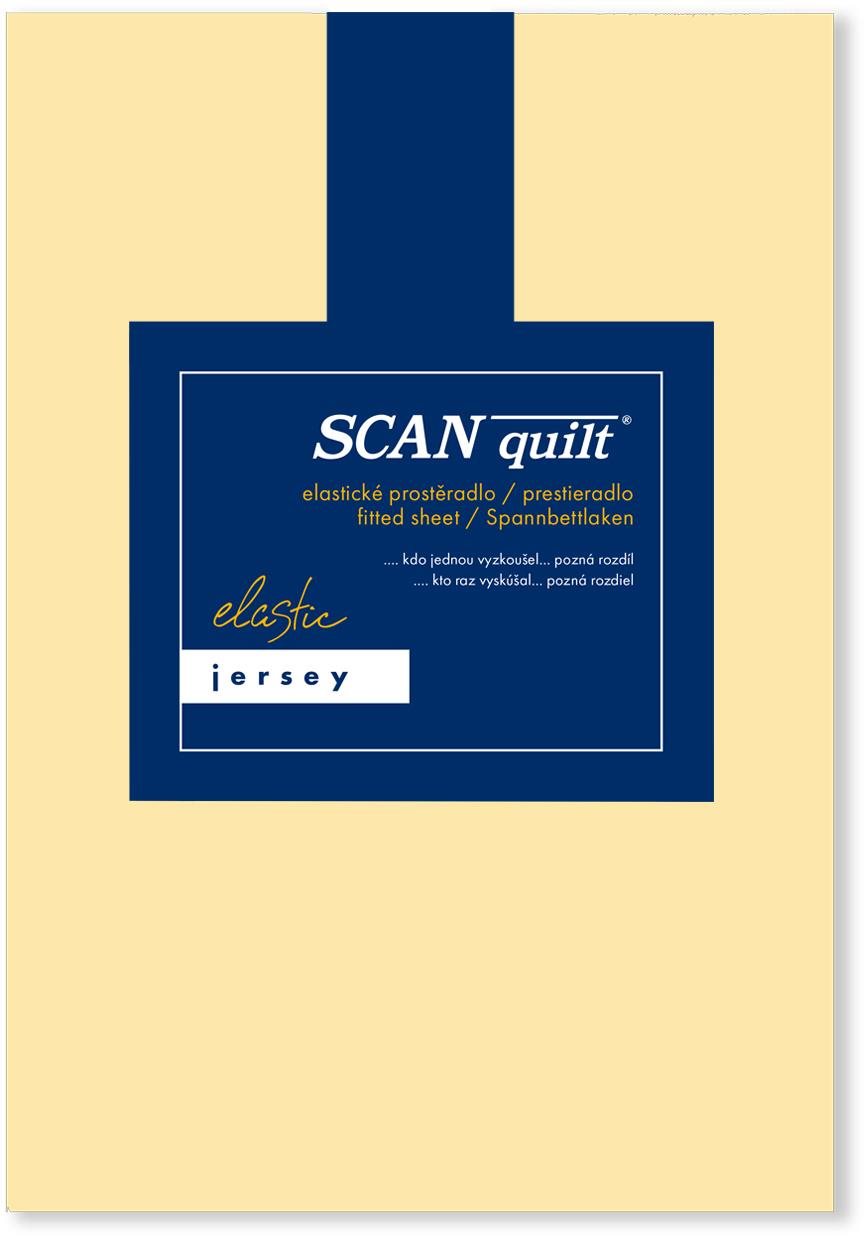 SCANquilt prostěradlo JERSEY ELASTIC LYCRA banánová 200 × 220 cm