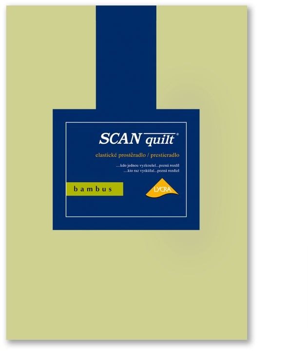 SCANquilt prostěradlo BAMBUS LYCRA zelinkavá 90x200 cm
