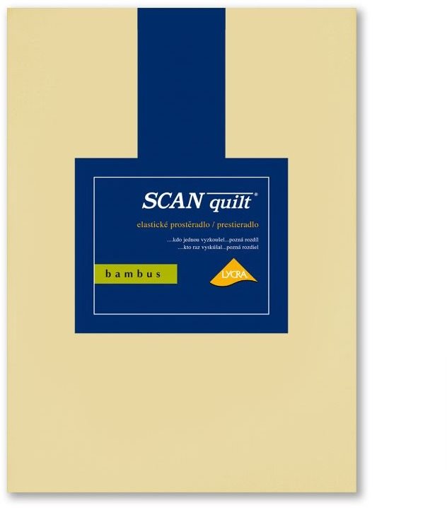 SCANquilt prostěradlo BAMBUS LYCRA banánová 180x200 cm