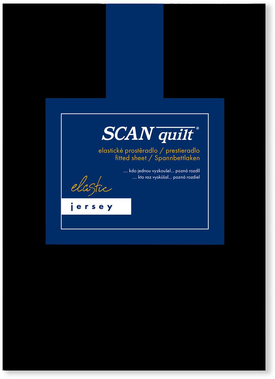 SCANquilt prostěradlo JERSEY ELASTIC LYCRA černá 200 × 220 cm