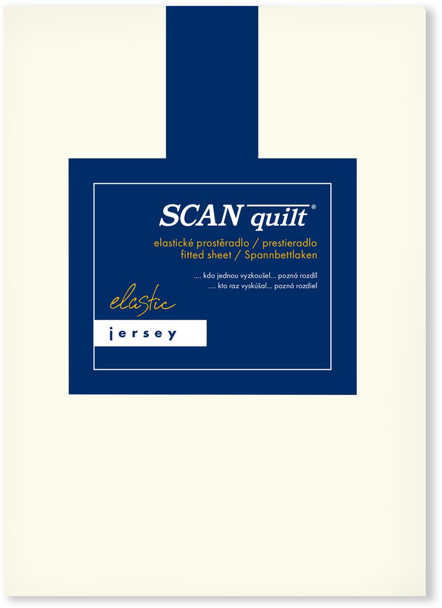 SCANquilt prostěradlo JERSEY ELASTIC LYCRA smetanová 120 × 200 cm
