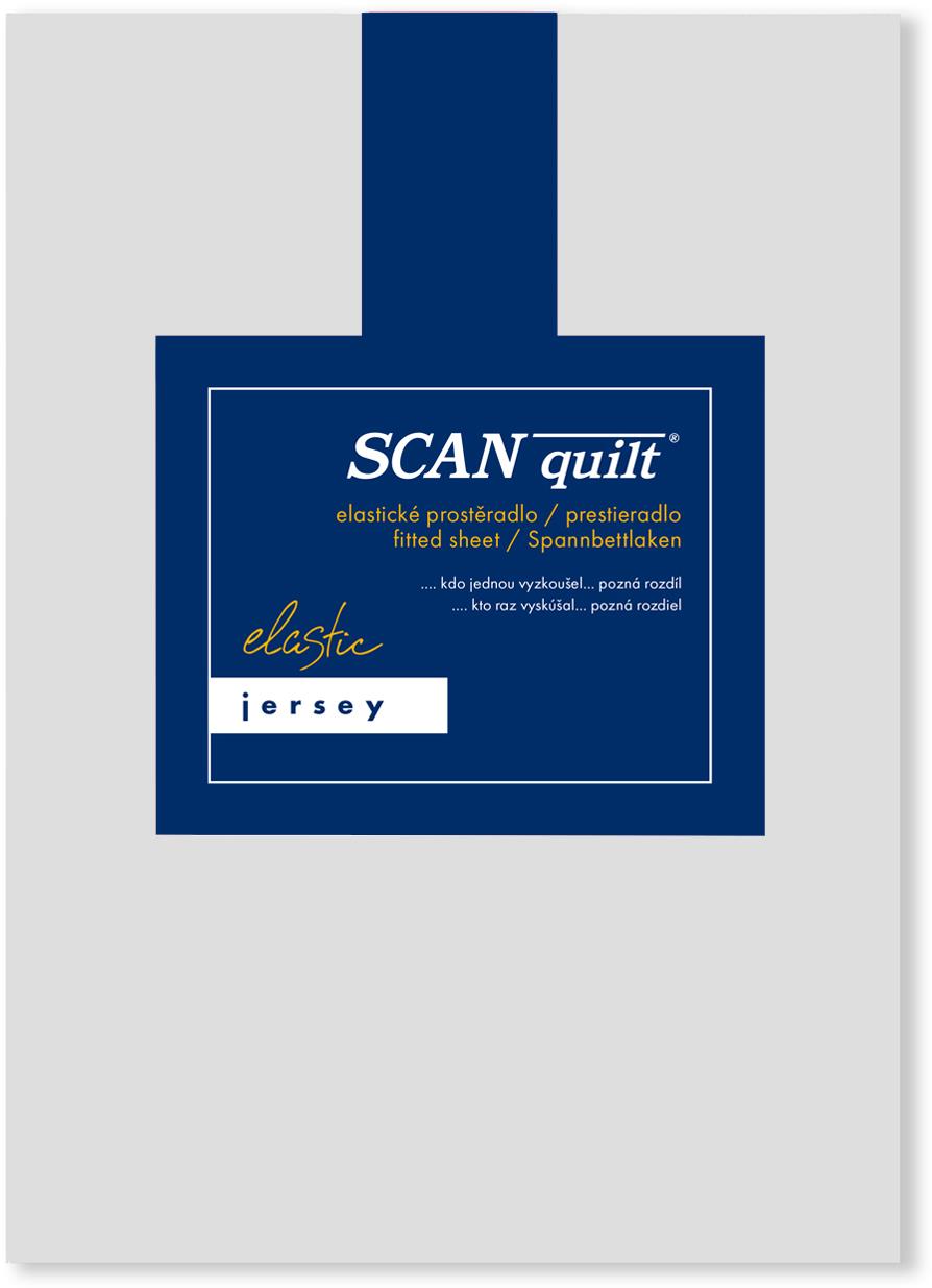 SCANquilt prostěradlo JERSEY ELASTIC LYCRA světle šedá 140 × 200 cm