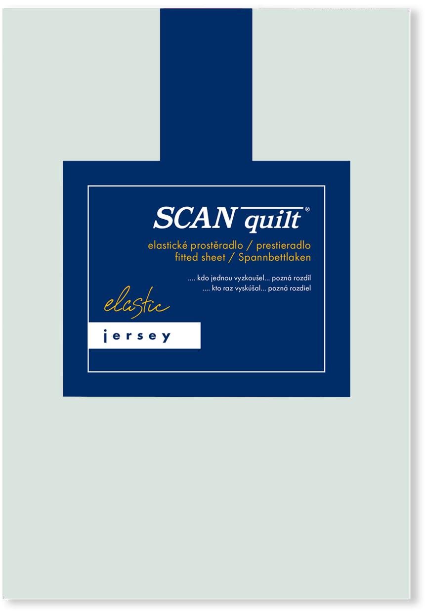 SCANquilt prostěradlo JERSEY ELASTIC LYCRA aqua modrá 140 × 200 cm