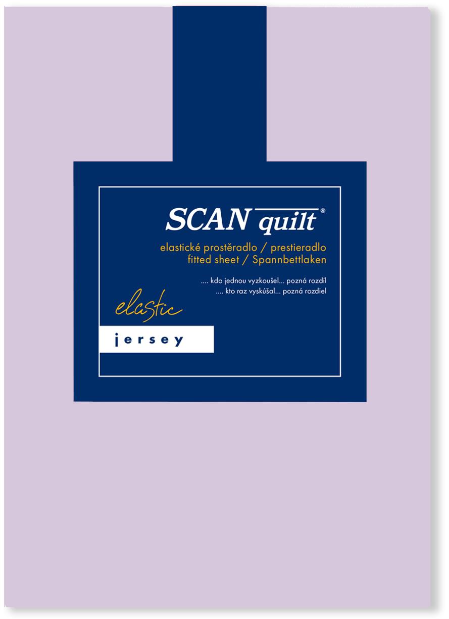 SCANquilt prostěradlo JERSEY ELASTIC LYCRA světle fialová 160 × 200 cm