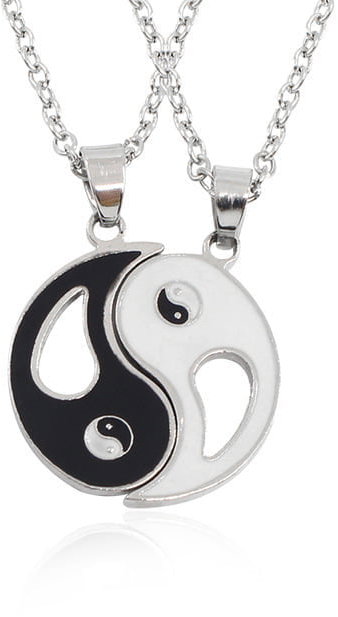 Silver Star Achernar dámský řetízek, sada 2 kusy, Yin Yang, 44 cm