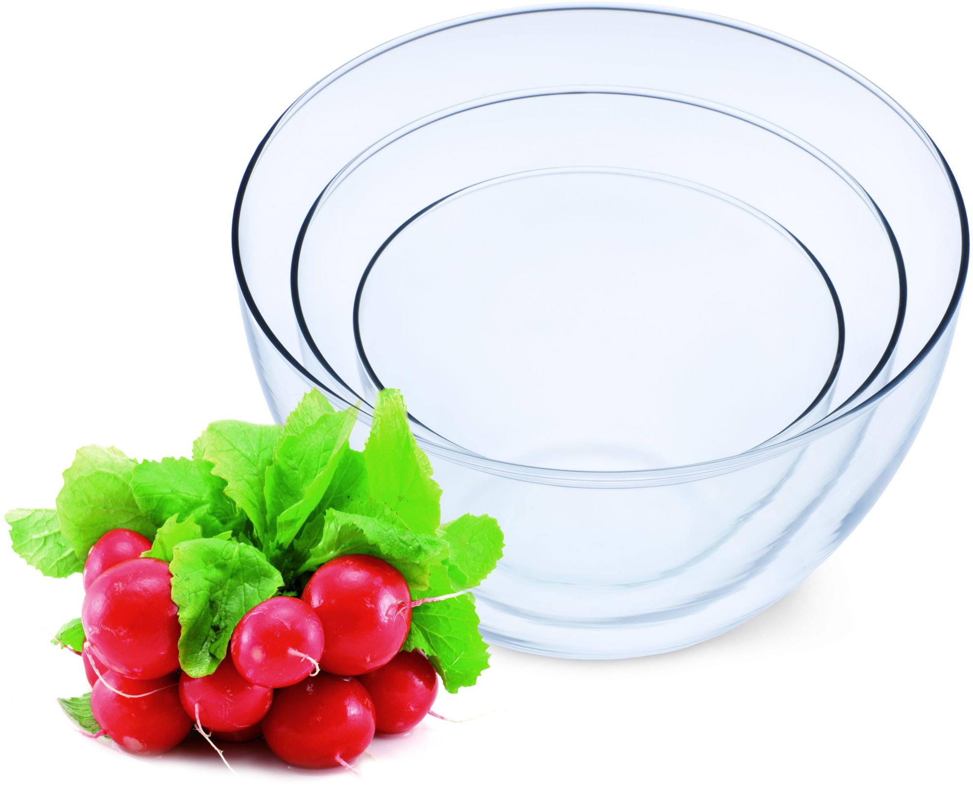 SIMAX Sada skleněných mís 3ks, objem 0.75l, 1.5l, 2.5l