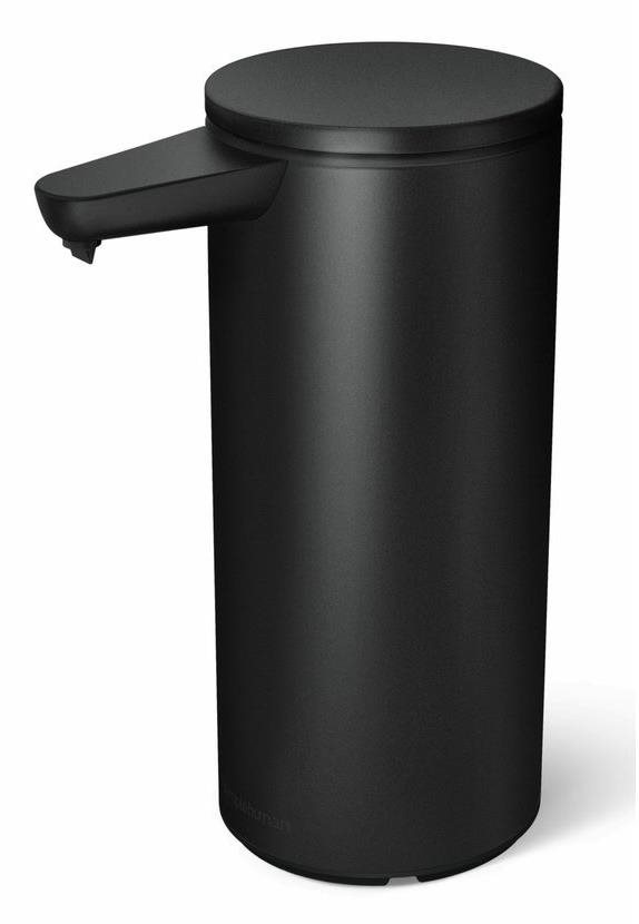 Simplehuman bezdotykový dávkovač mýdla – 414 ml, matná černá ocel, dobíjecÍ