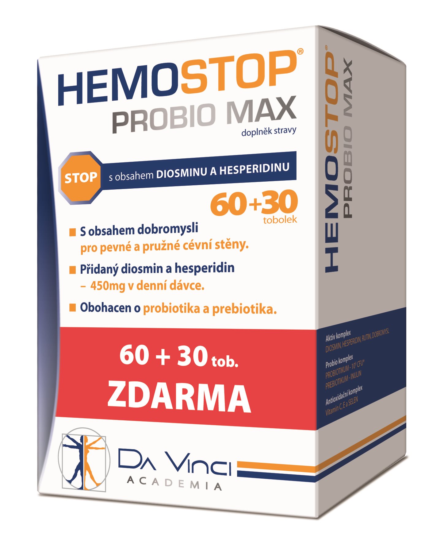 Hemostop Probio MAX Da Vinci Academia 60+30 tobolek