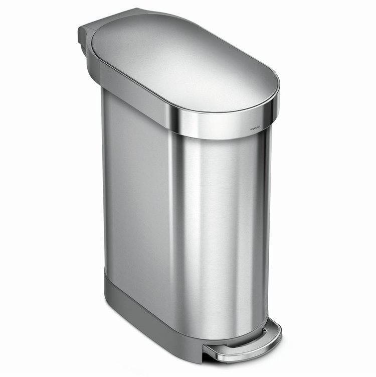 Simplehuman úzký pedálový odpadkový koš Slim – 45 l, kartáčovaná nerez ocel, FPP