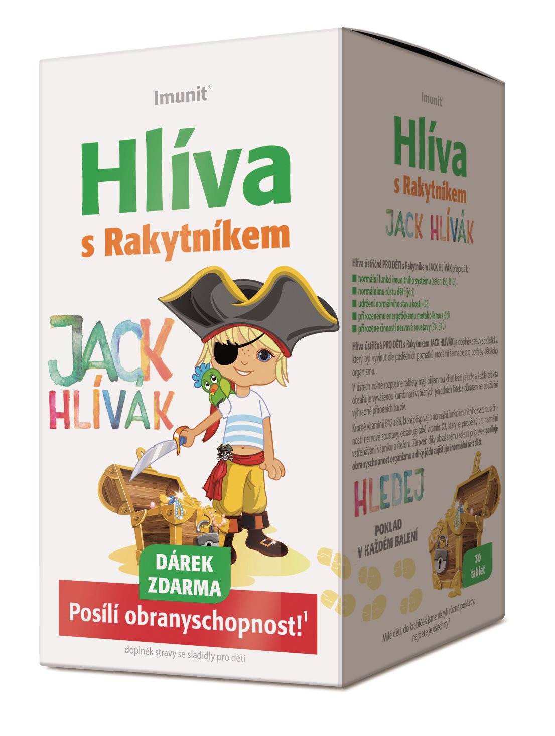 Imunit JACK HLÍVÁK Hlíva pro děti 30 tablet