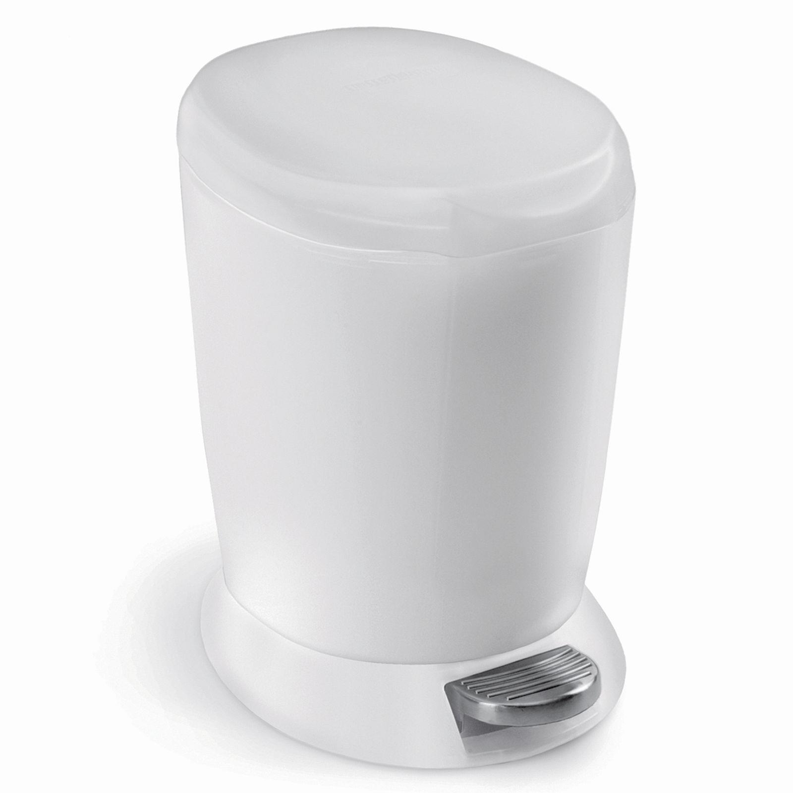 Simplehuman Pedálový 6 l, plast, bílý