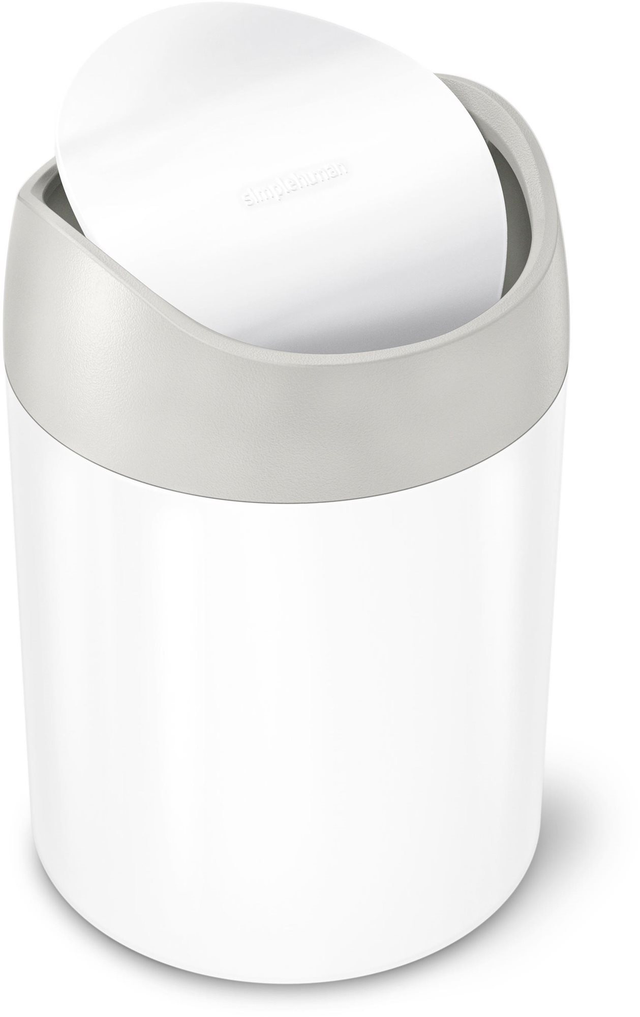 Simplehuman Mini odpadkový koš 1,5 l, bílá ocel, CW2079