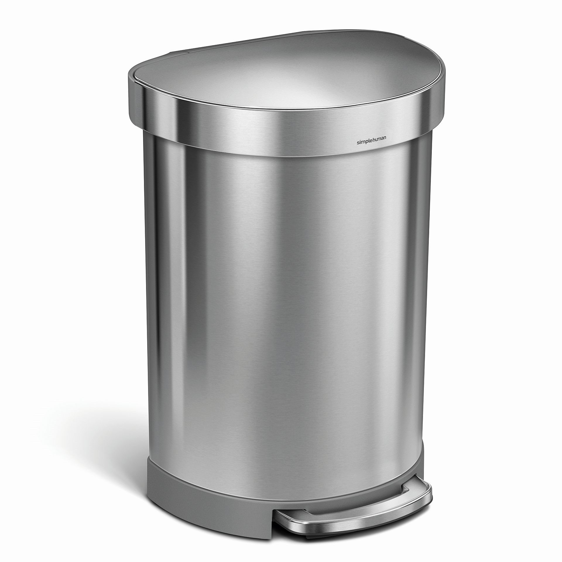 Simplehuman 60 l, pedálový, půlkulatý, kartáčovaná nerez ocel FPP