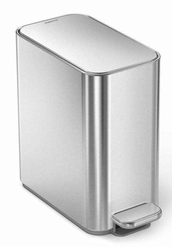 Simplehuman pedálový úzký odpadkový koš – 5 l, kartáčovaná nerez ocel