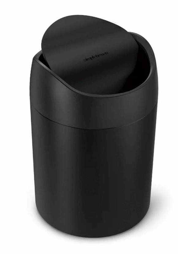 Simplehuman mini odpadkový koš na stůl, 1,5 l, matná černá ocel, CW2100