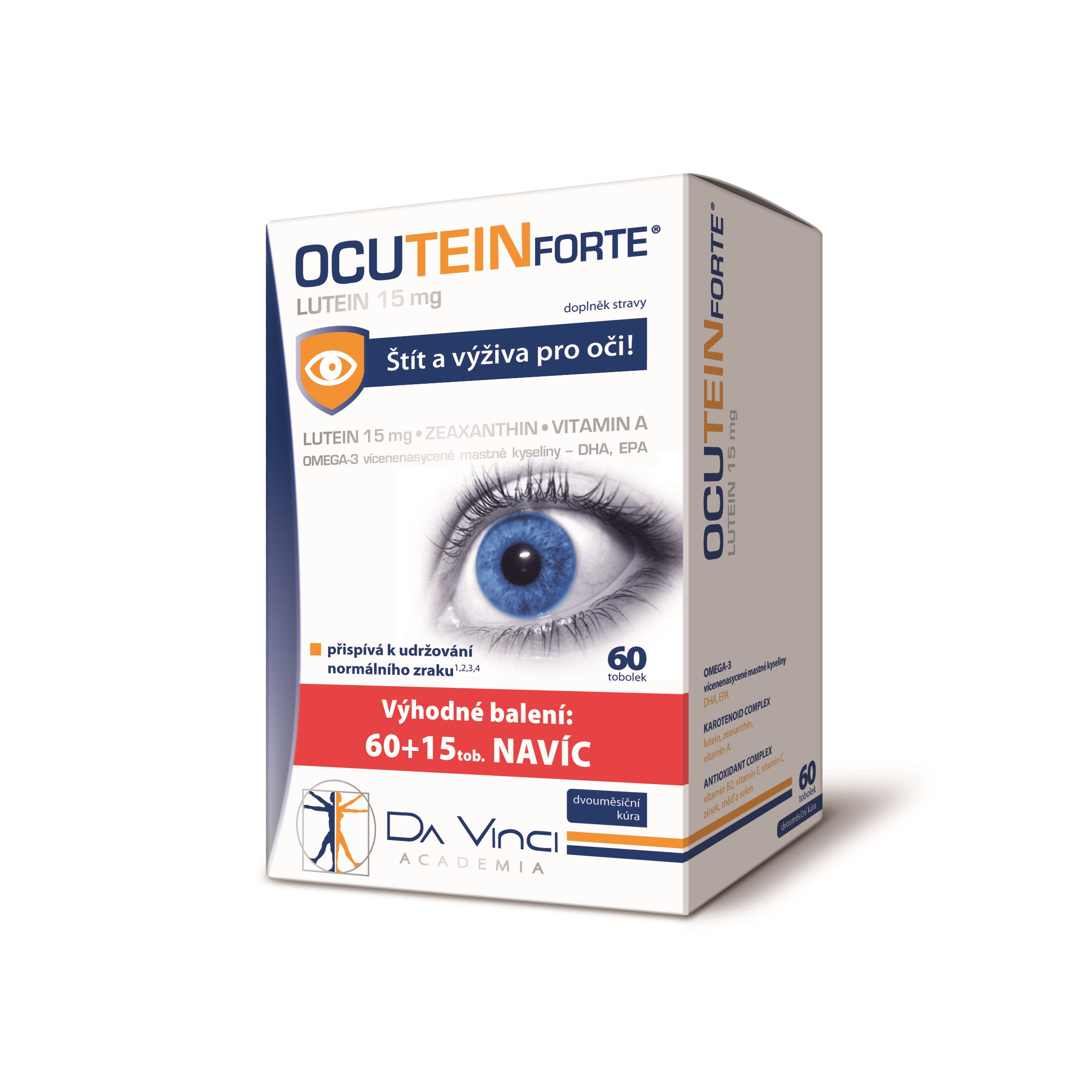 Ocutein FORTE Lutein 15mg Da Vinci Academia 60+15
