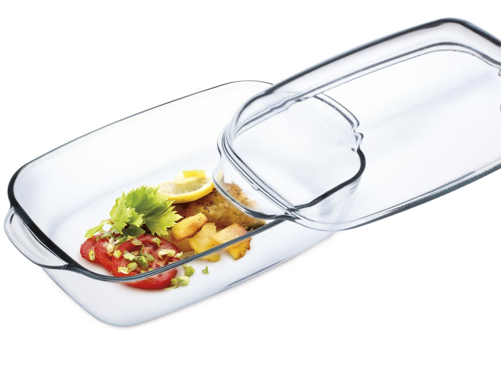 SIMAX pekáč hranatý 3.2 l s víkem 2,3 l hladkým