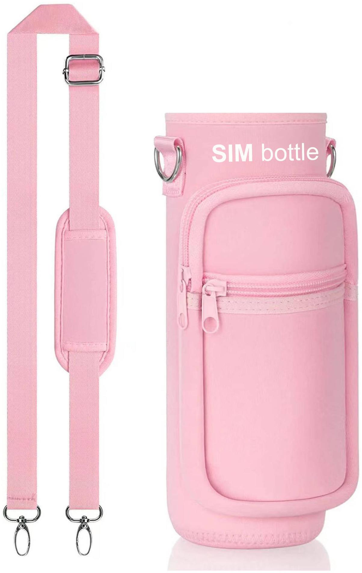 SIM bottle Neoprénové pouzdro na láhev velikosti 1 l, růžové