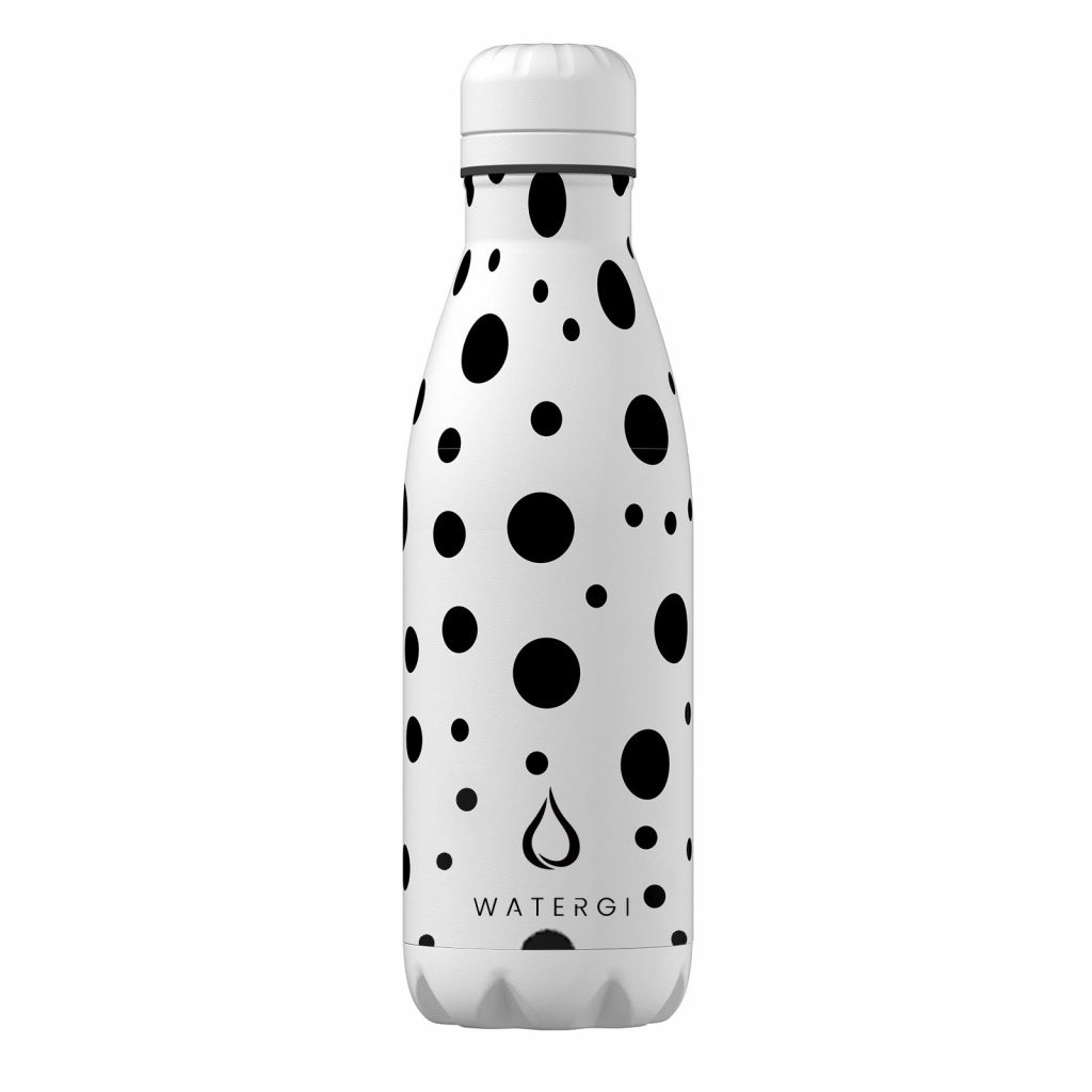 WATERGI Termoláhev 0,5 L bílá s puntíky BUBBLE