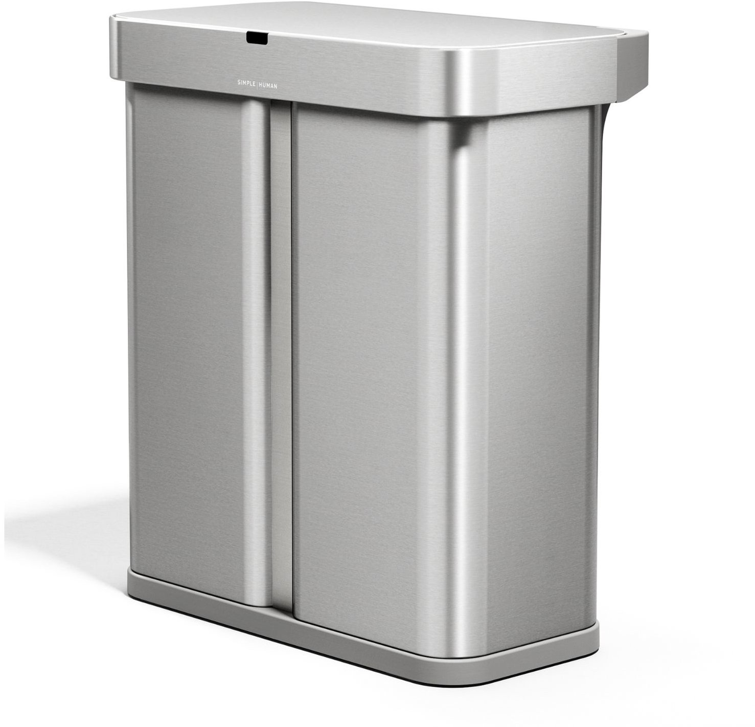 Simplehuman Dual Sensor bezdotykový odpadkový koš (34/24) s hlasovým ovládáním 58 l, nerez