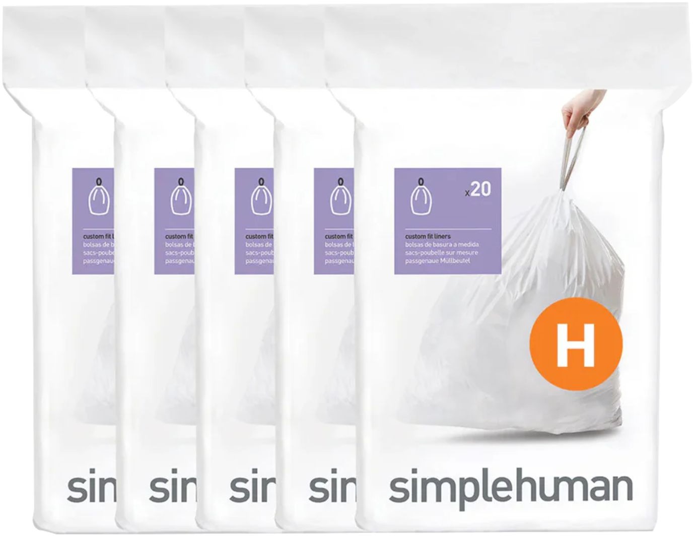 Simplehuman Typ H 30-35 l, zatahovací, 20 ks