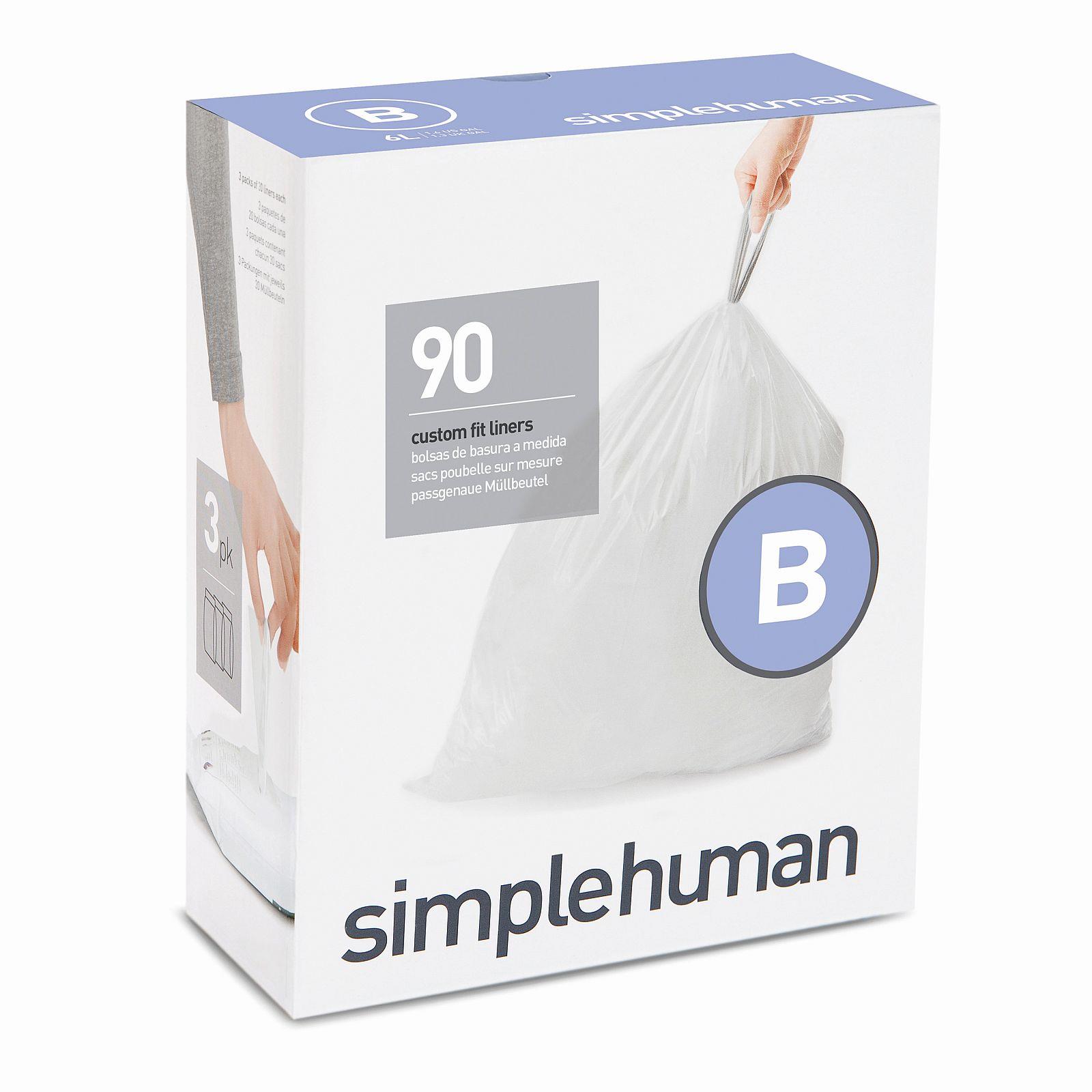 Simplehuman Zatahovací sáčky, 6 l, typ B, 3 × 30 ks