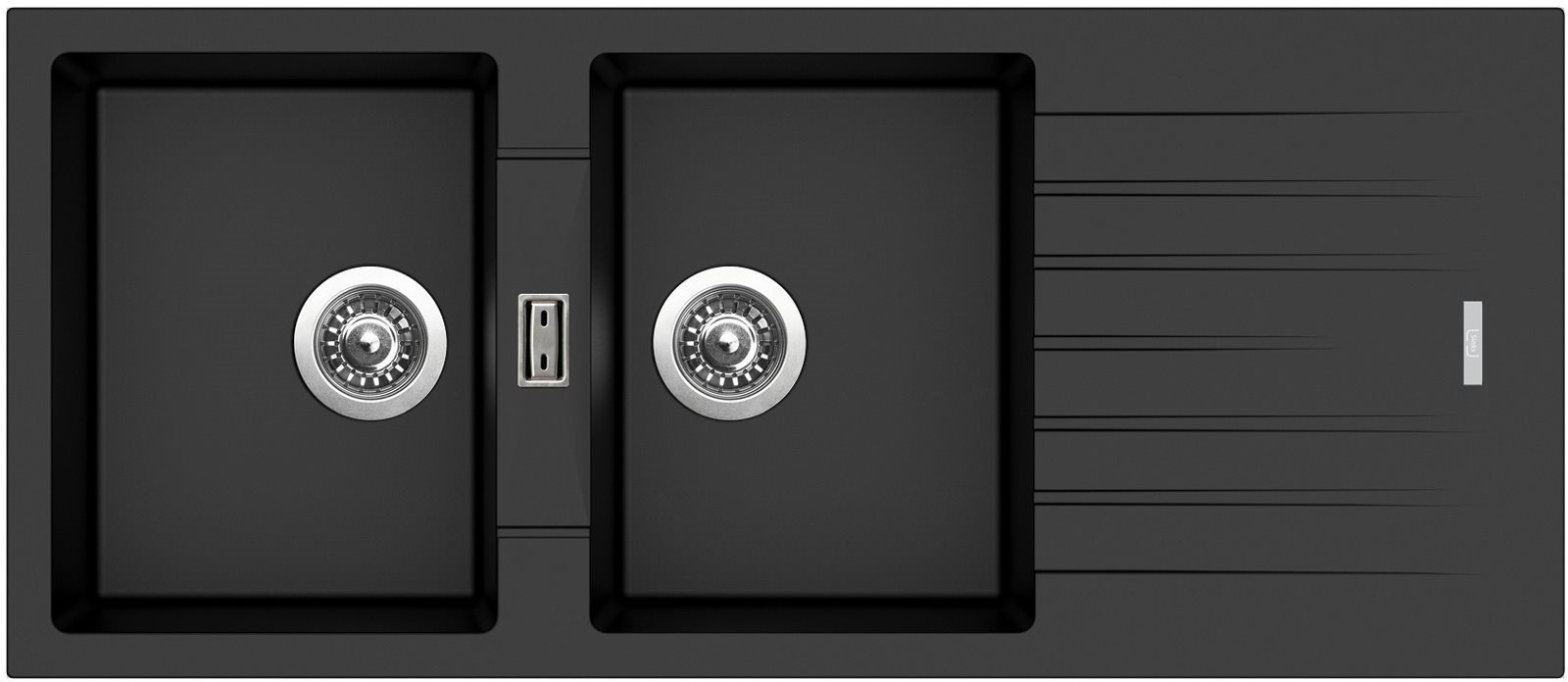 SINKS PERFECTO 1160 DUO Metalblack