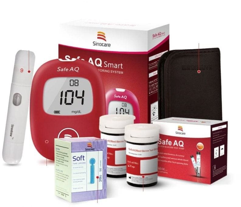 SINOCARE Glukometr Safe AQ Smart