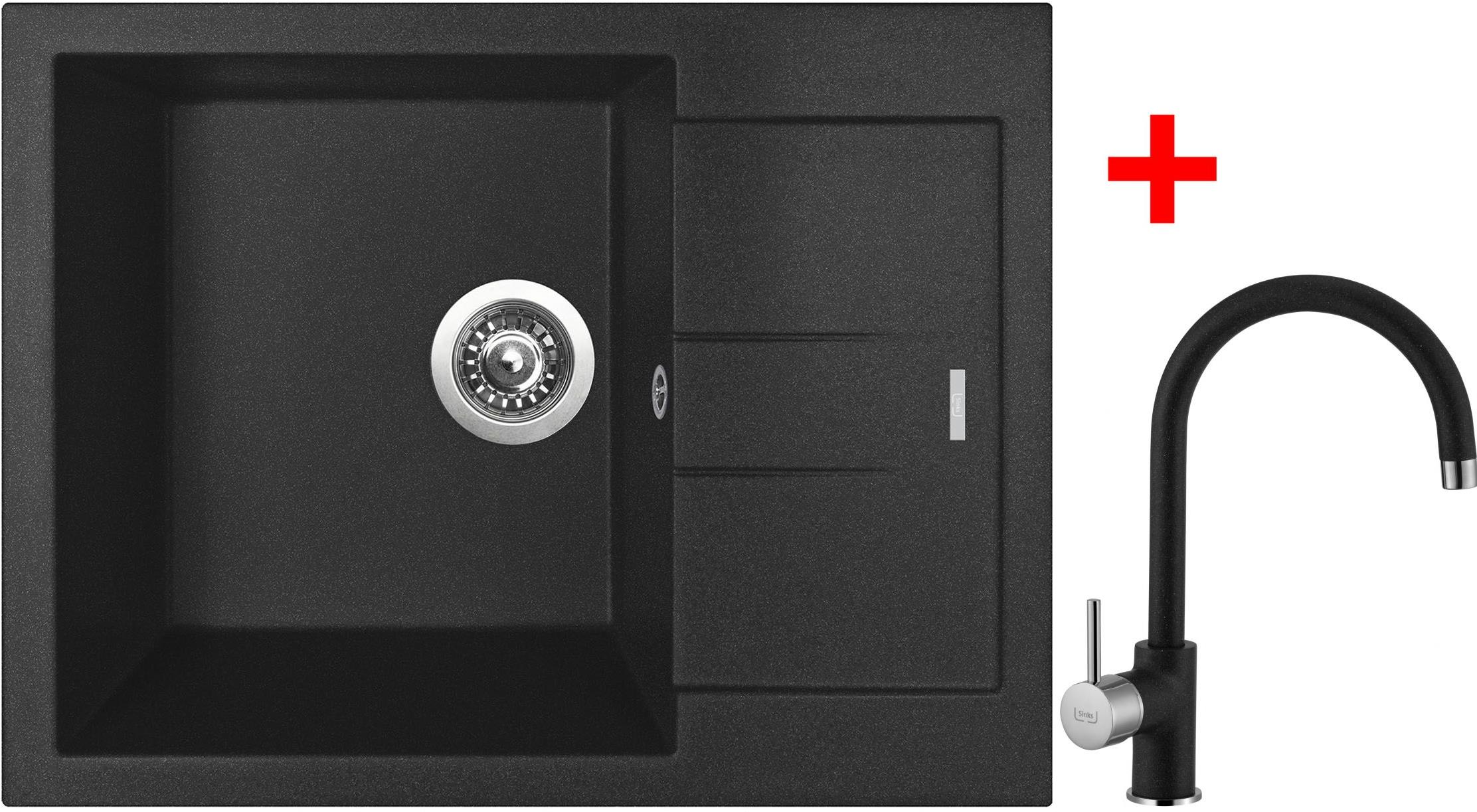 Sinks Amanda 650 Metalblack + Vitalia GR