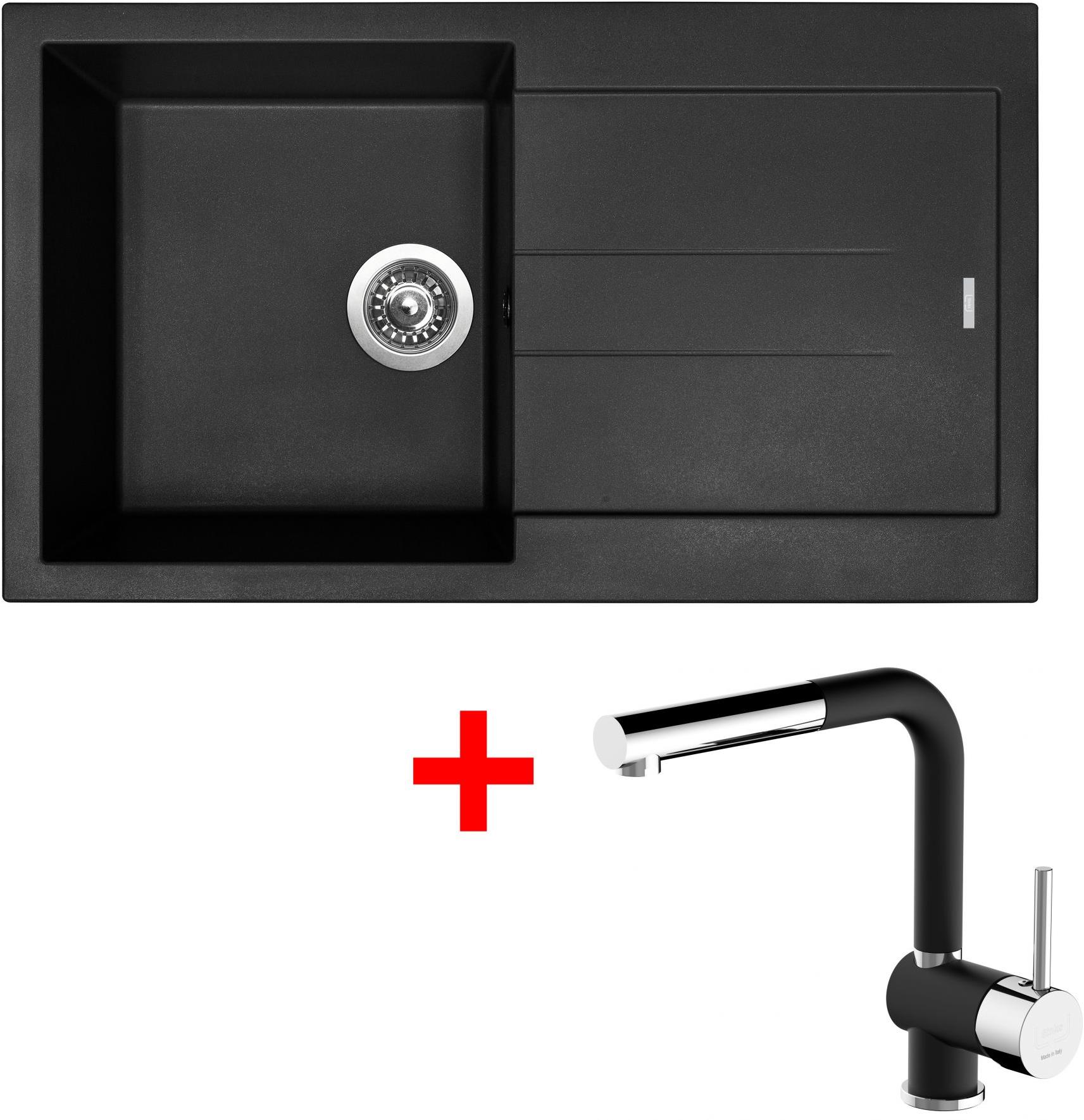 Sinks Amanda 860 Pureblack + Mix 3 P GR