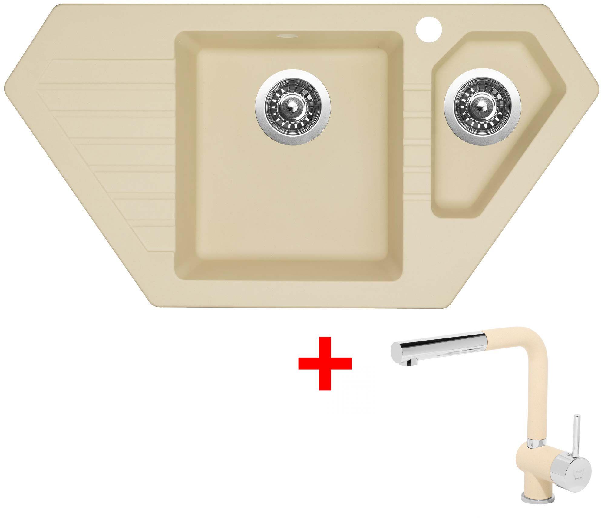 Sinks Bravo 850.1 Sahara + Mix 3 P GR