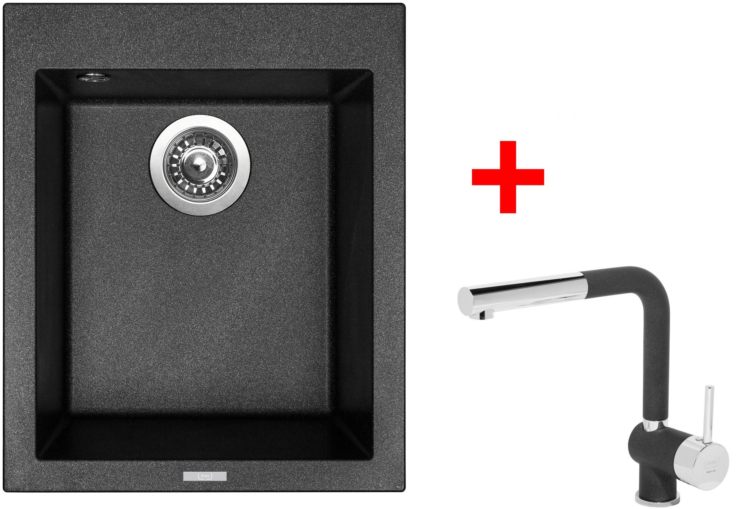 Sinks Cube 410 Metalblack + Mix 3 P GR