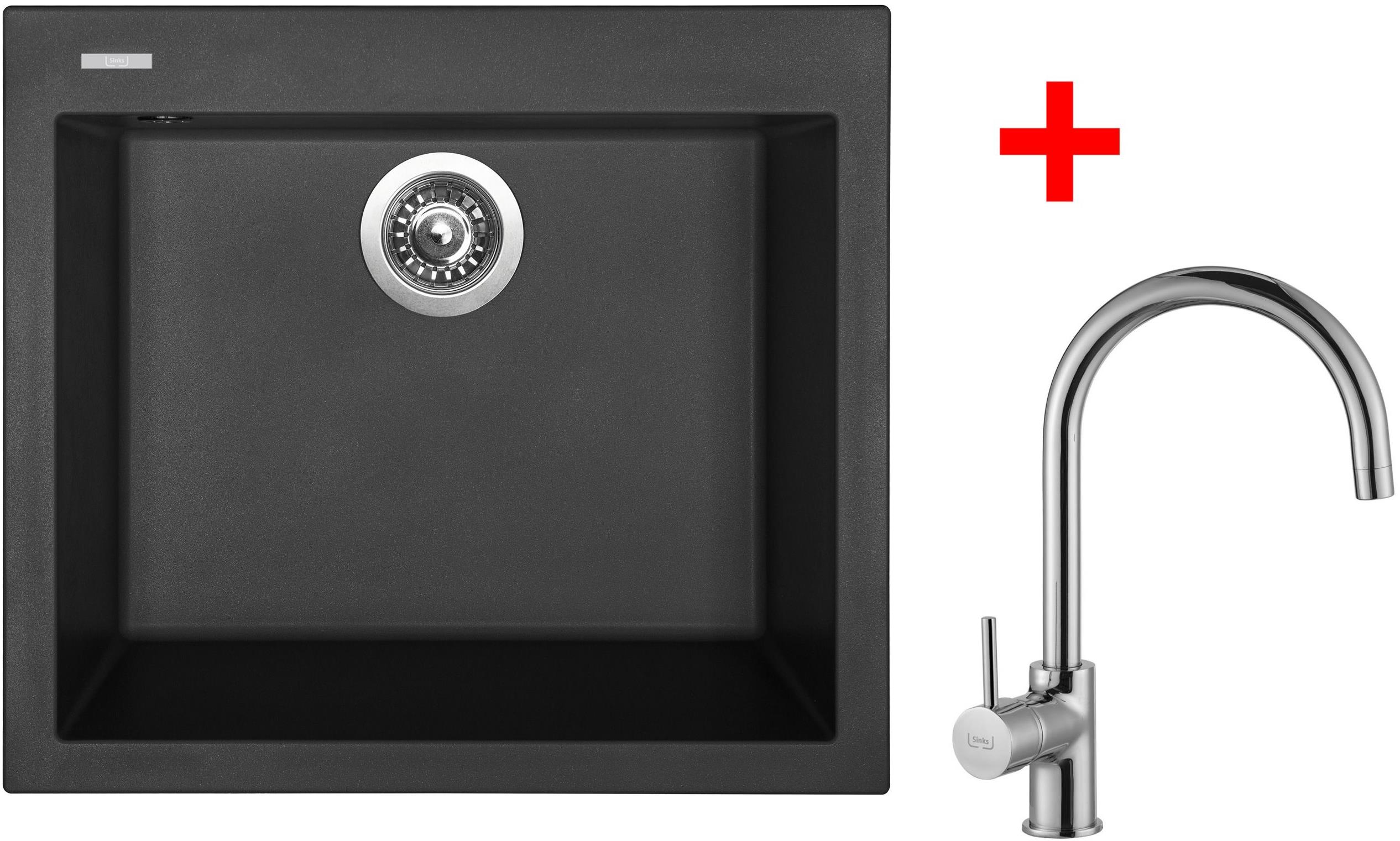 Sinks Cube 560 Pureblack + Vitalia