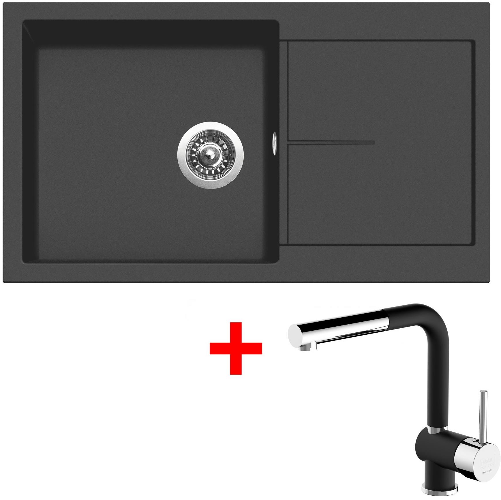 Sinks Infinity 860 Nanoblack + Mix 3 P Nanoblack