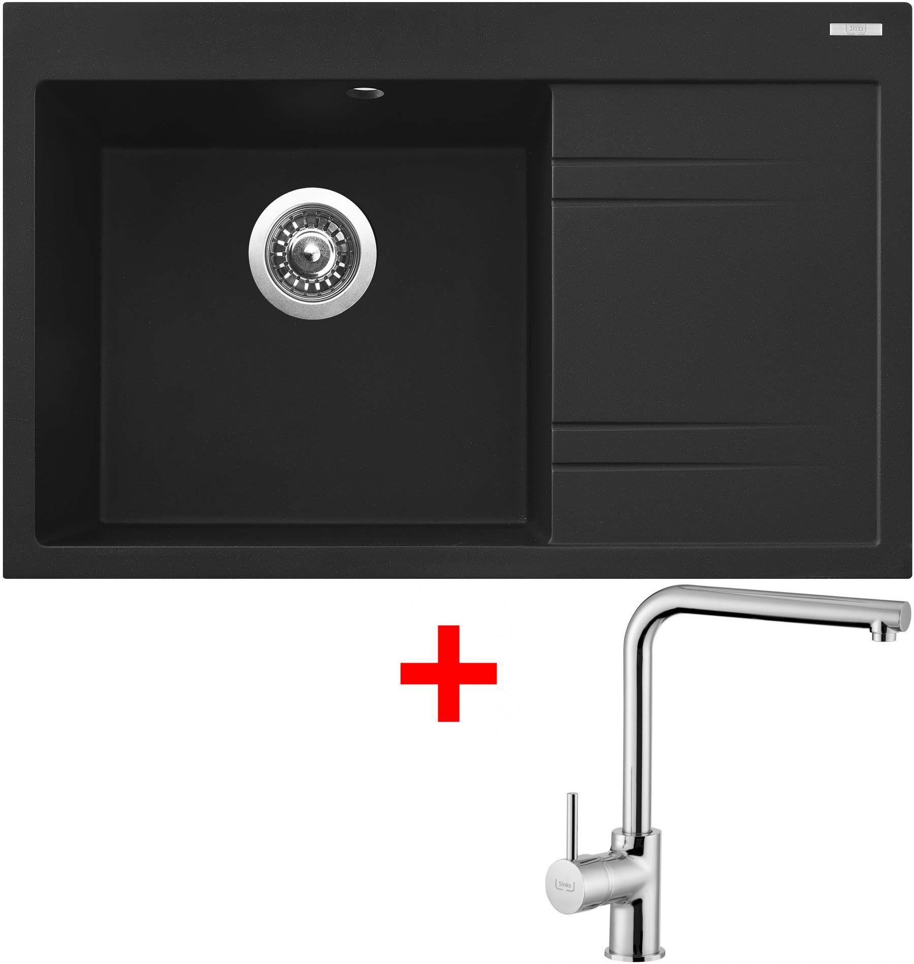 Sinks Rim 780 L Metalblack + Elka