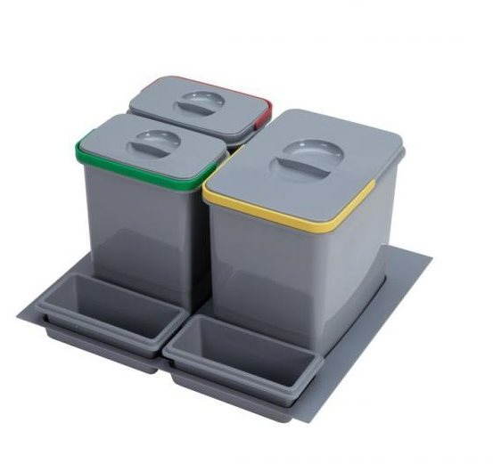 SINKS PRACTIKO 600 1x15l+2x7l+2xmiska