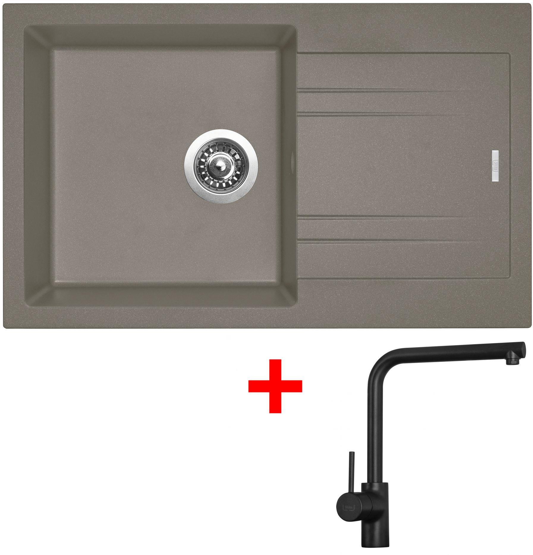 Sinks LINEA 780 Truffle + Elka černá matná