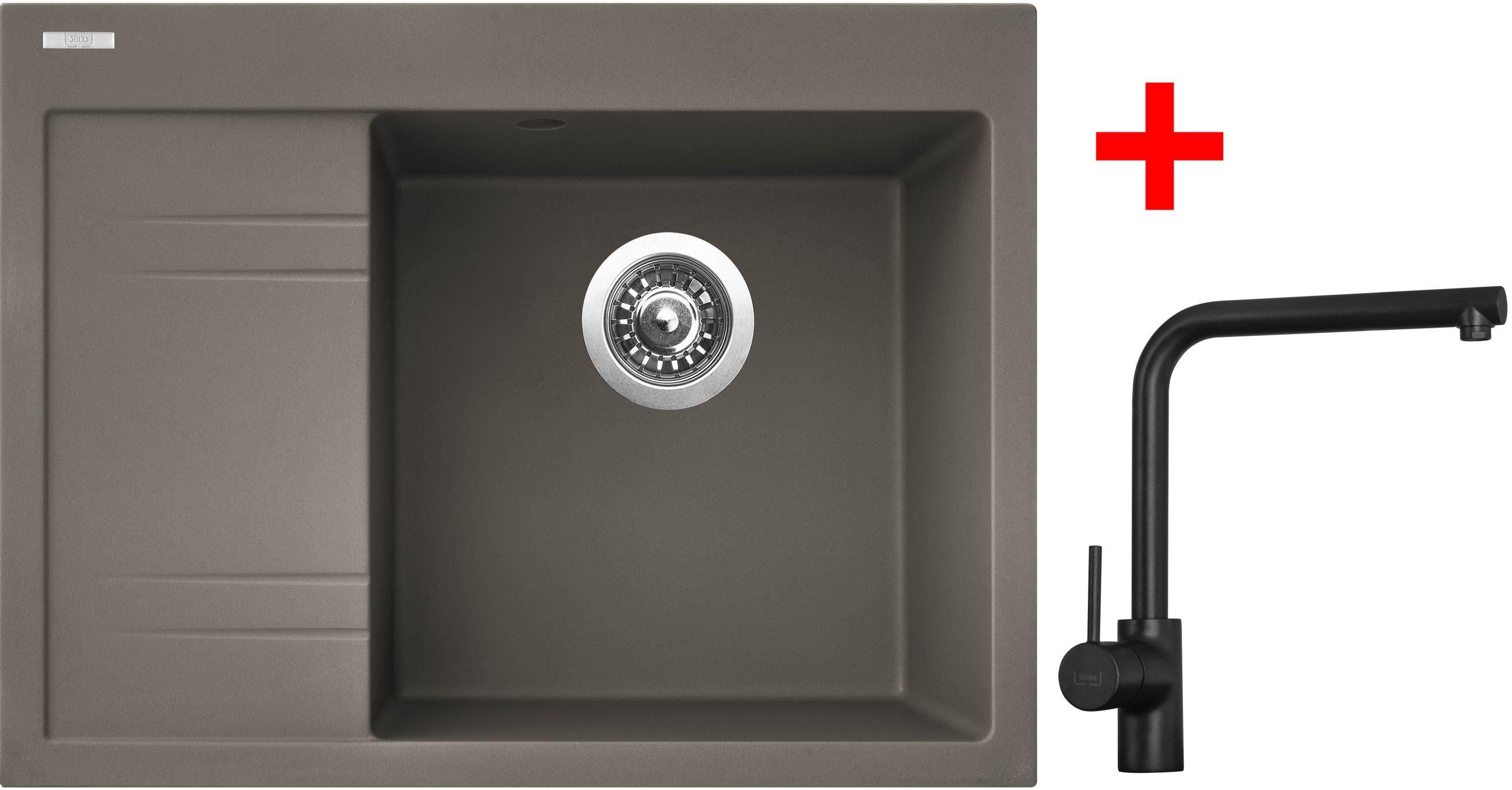 Sinks RIM 650 P Truffle + Elka černá matná