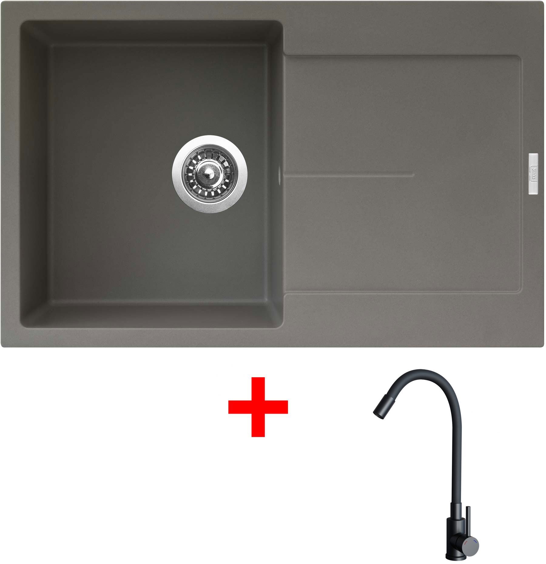 Sinks ULTIMA 790 Truffle + ELASTA černá matná