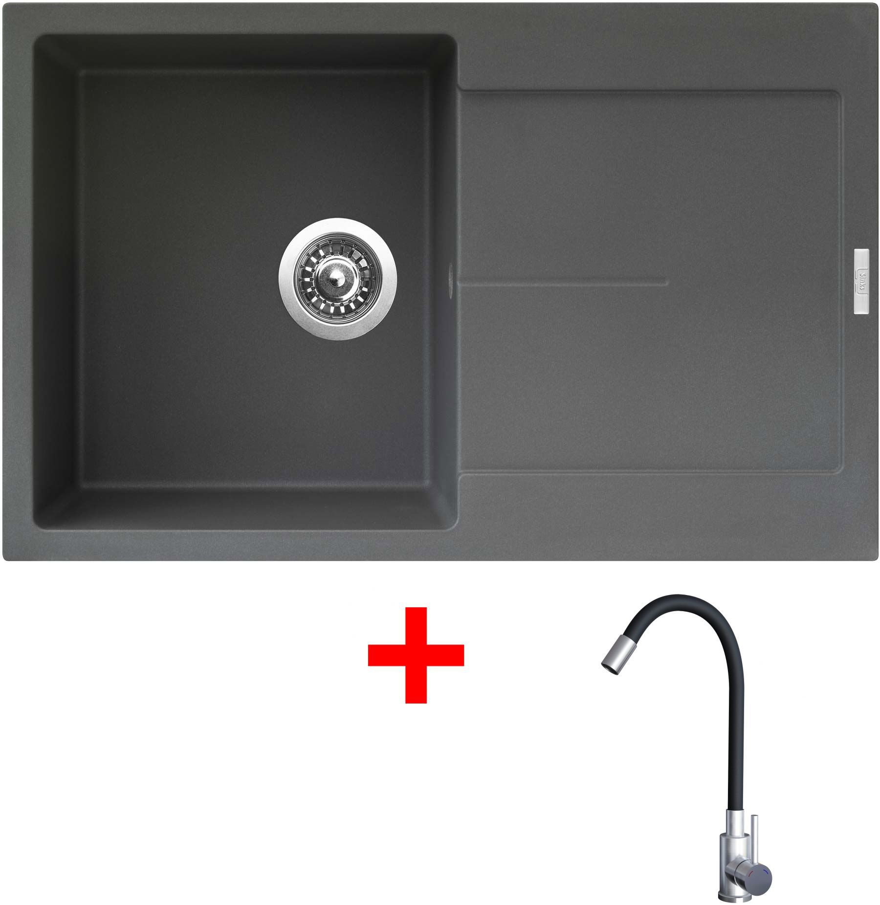 Sinks Ultima 790 Titanium + Elasta nerez/černý