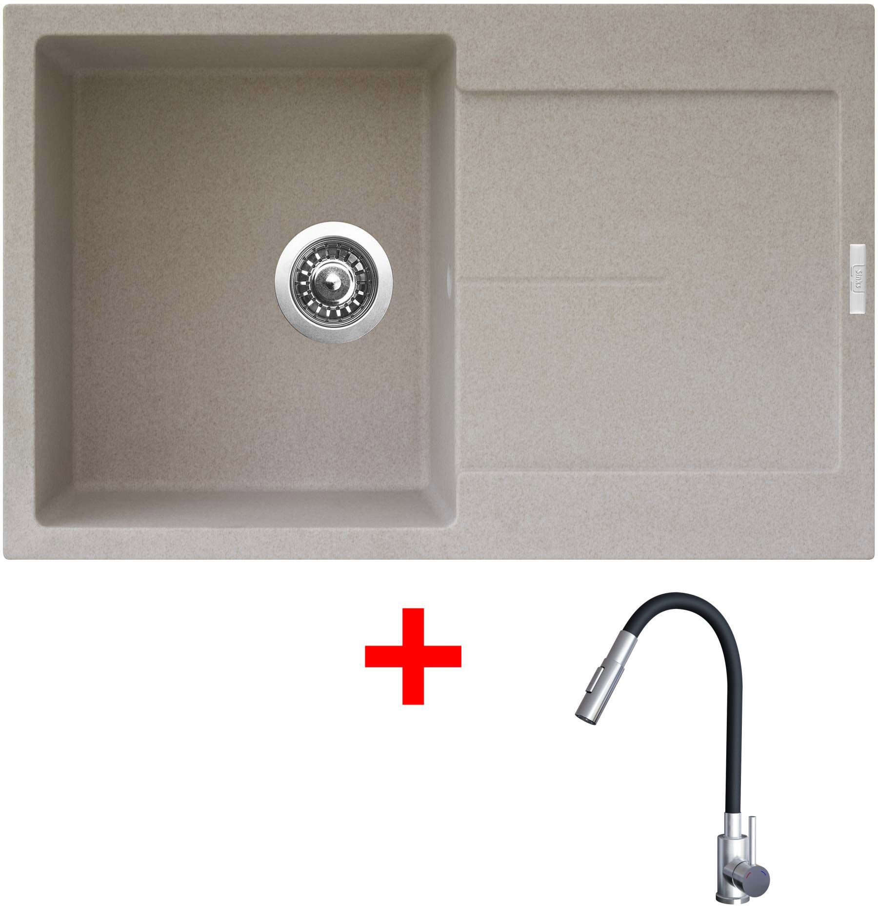 Sinks Ultima 790 Avena + Elasta S nerez/černý