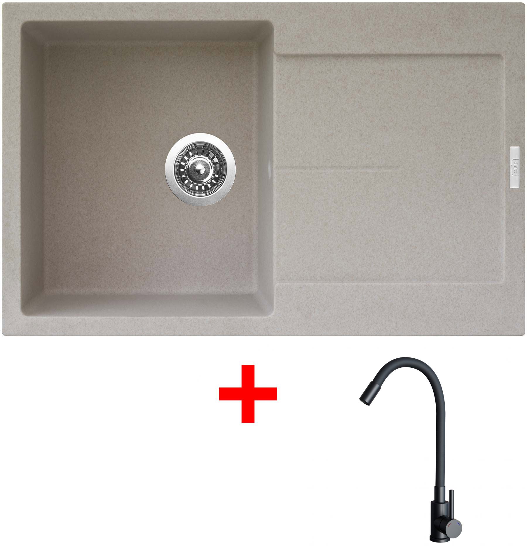 Sinks Ultima 790 Avena + Elasta černý matný