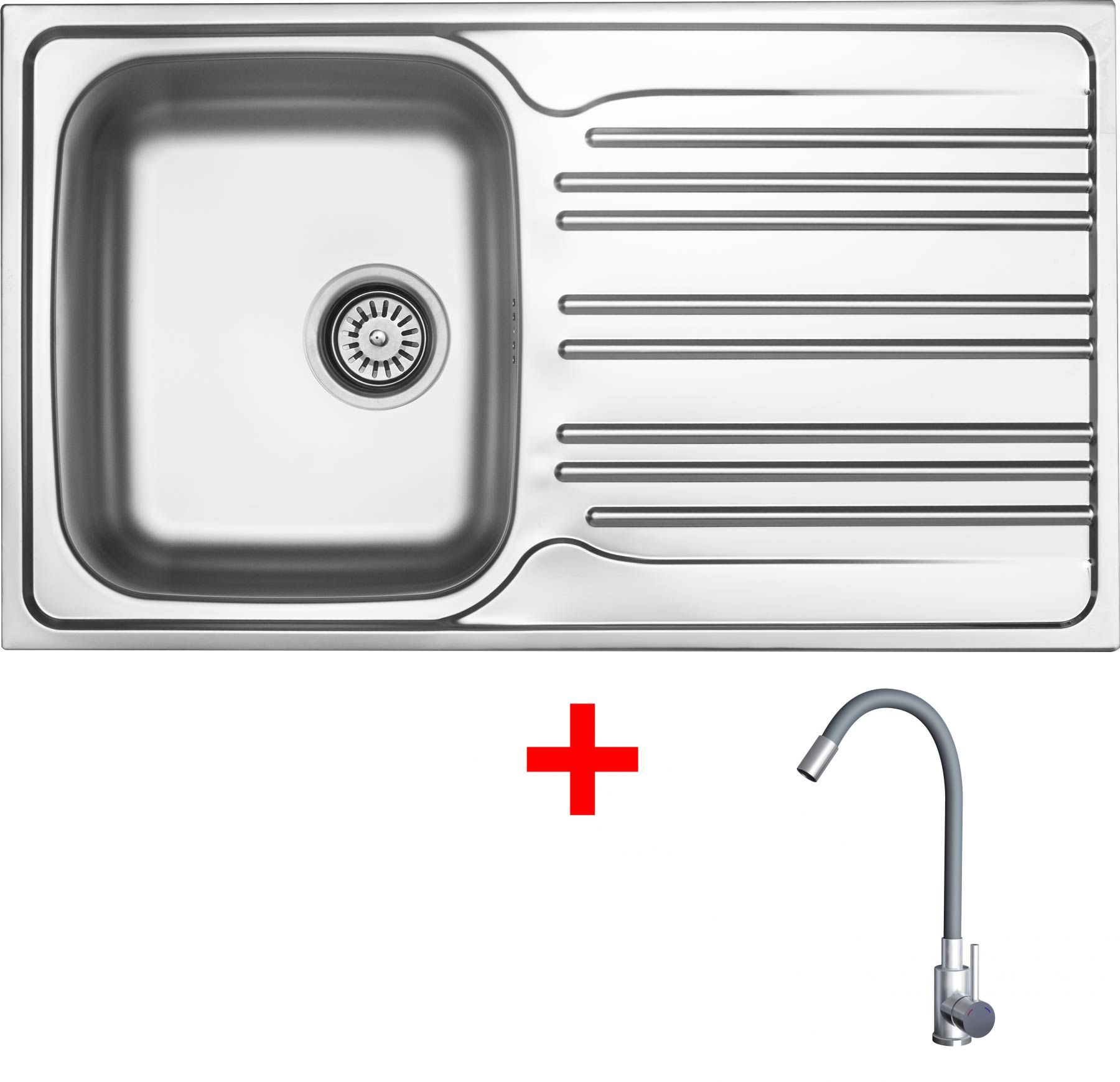 Sinks STAR 860 + ELASTA nerez/šedá
