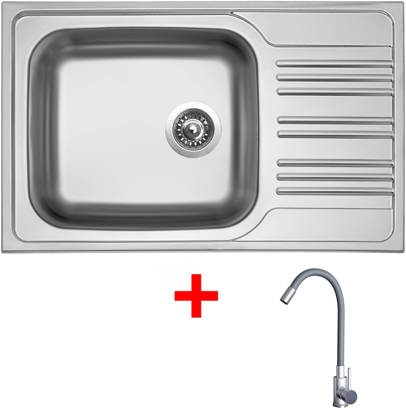 Sinks Star 780 XXL + Elasta nerez/šedý