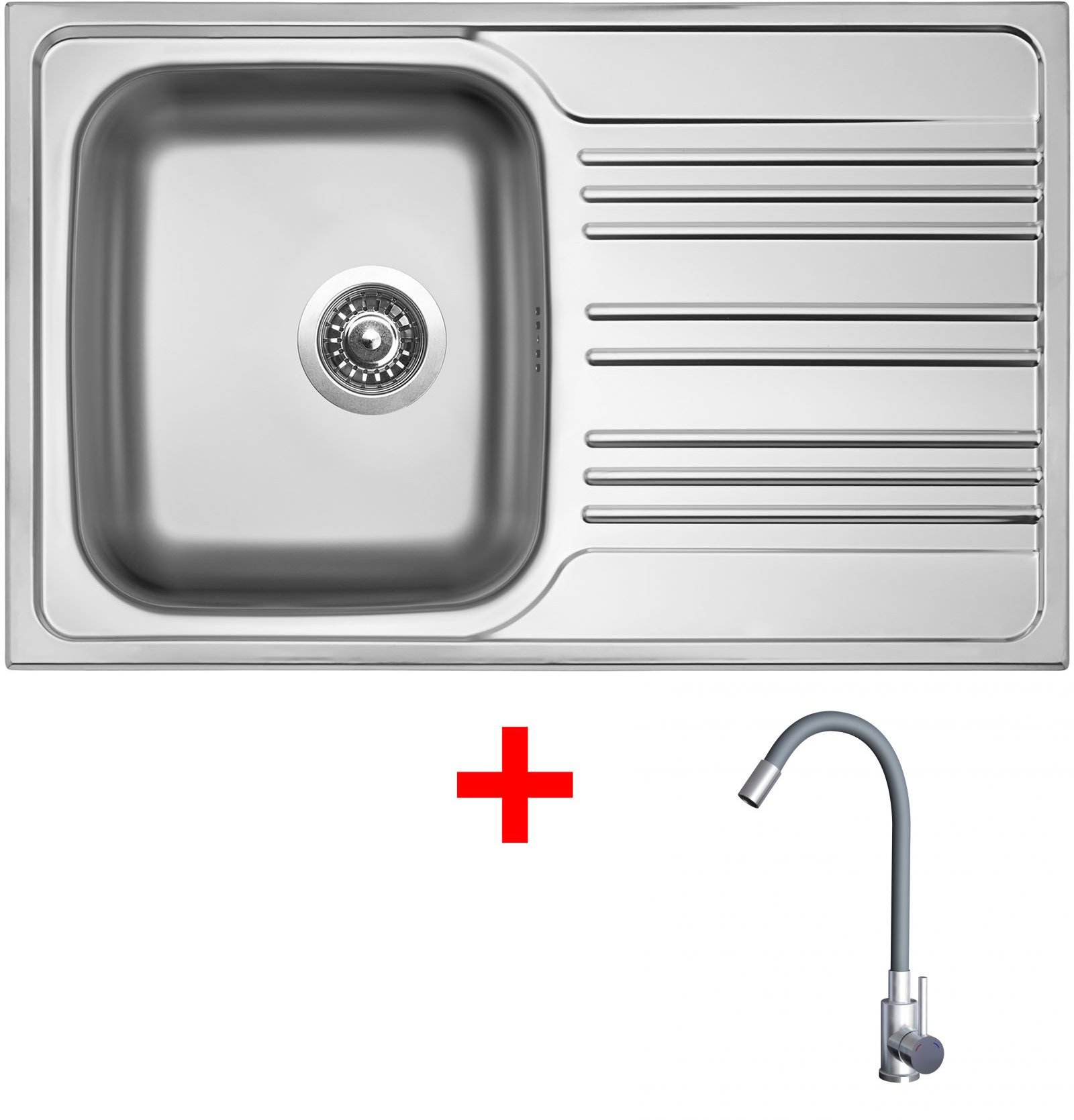 Sinks STAR 780 + ELASTA nerez/šedá
