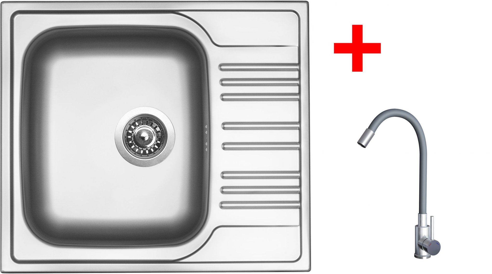 Sinks STAR 580 + ELASTA nerez/šedá